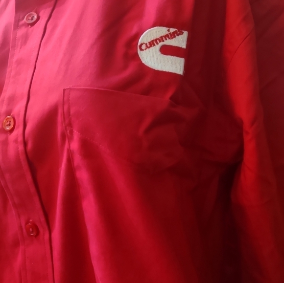Nwot Cummins Engine port authority mens size large long sleeve button down shirt - Picture 3 of 6